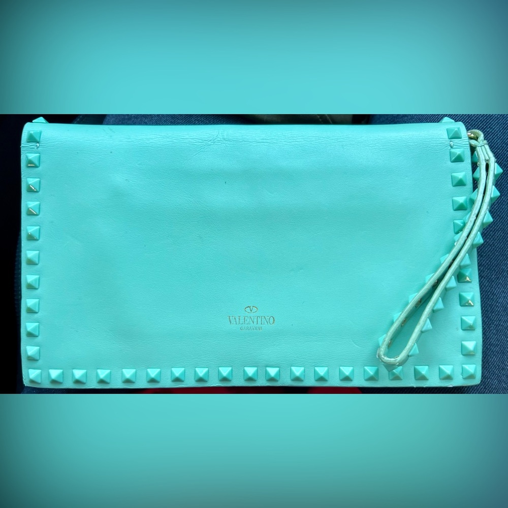 Valentino Garavani leather clutch